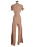 Black Halo Solid Tan Jumpsuit Size 6 - photo 2