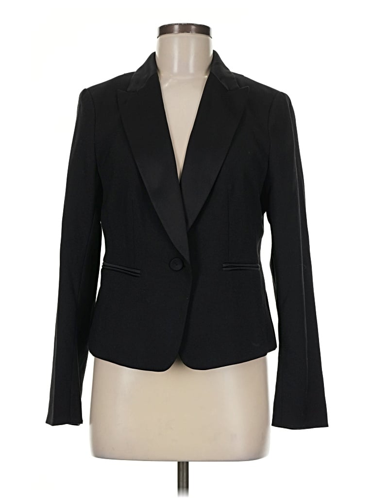 Pre-owned H&m Blazer Jacket In Black