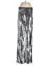 Nasty Gal Inc. 100% Polyester Metallic Silver Casual Pants Size 0 - photo 1