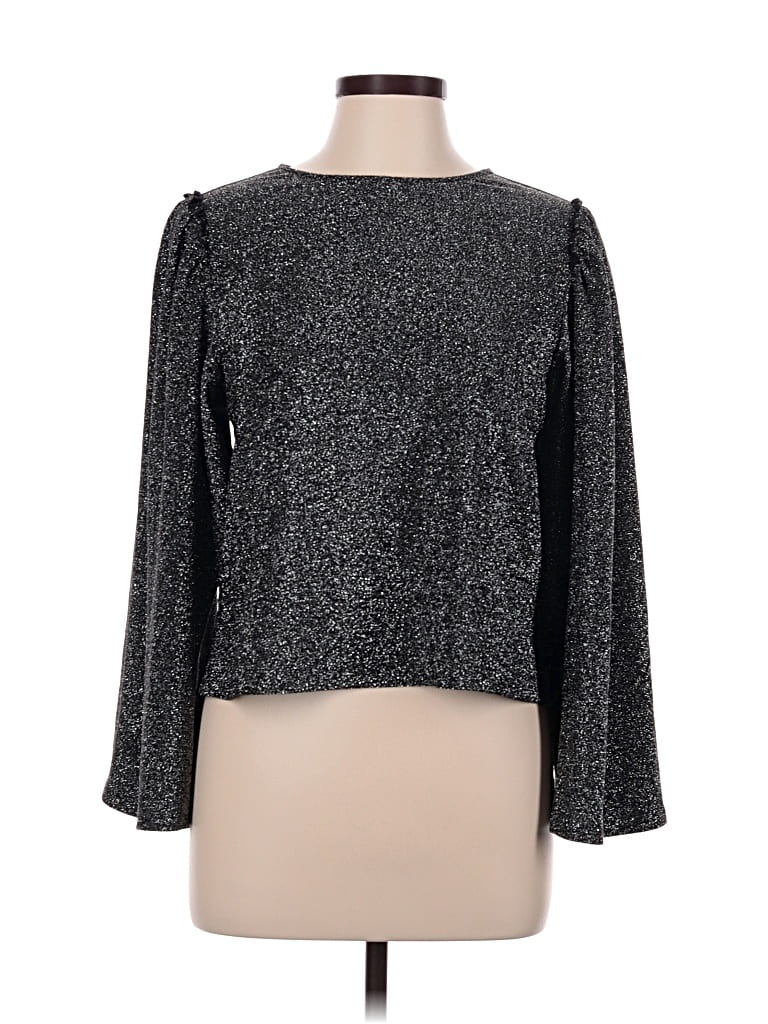 Pre-owned Express Long Sleeve T-shirt In Silver