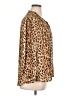 J.Crew 100% Polyester Animal Print Brown Long Sleeve Blouse Size XL - photo 4