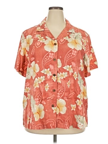 Caribbean Joe Short Sleeve Blouse (view 1)