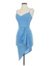 City Vibe 100% Polyester Blue Cocktail Dress Size S - photo 1