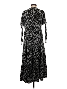 Madewell Tie-Sleeve Tiered Midi Dress in Woodcut Flowers (view 2)