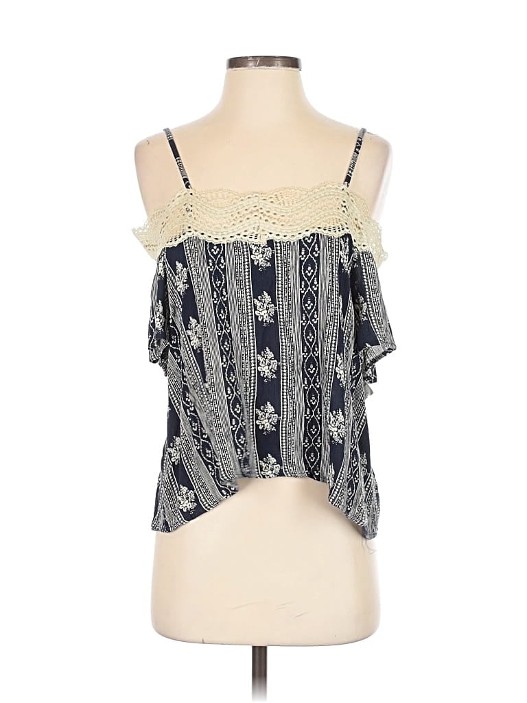 Pre-owned Assorted Brands Sleeveless Blouse In Blue