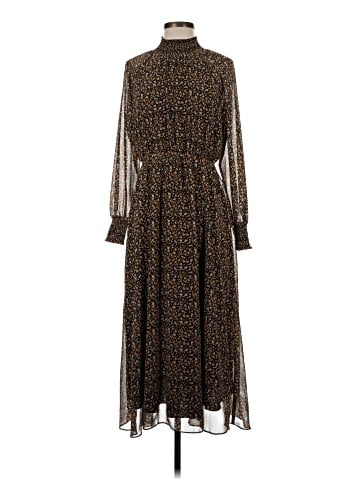Madewell (Re)sourced Georgette Smocked-Neck Midi Dress in Folktale Paisley (view 1)
