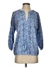 Ann Taylor 100% Polyester Blue 3/4 Sleeve Blouse Size S - photo 1
