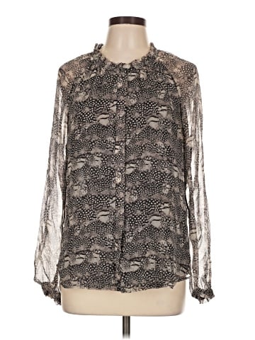 J.Crew Collection Long Sleeve Silk Top (view 1)