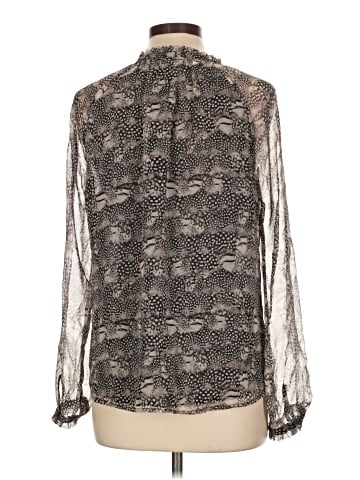 J.Crew Collection Long Sleeve Silk Top (view 2)