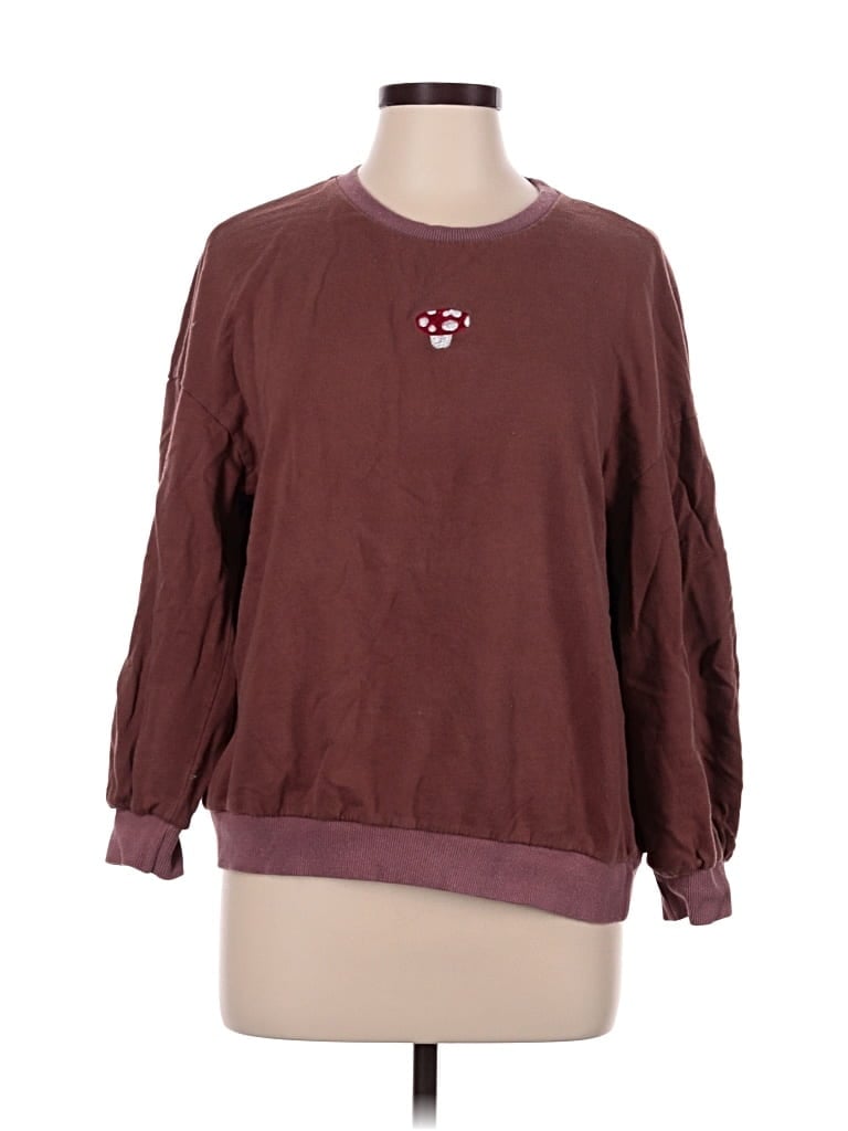 Pre-owned Shein Sweatshirt In Burgundy