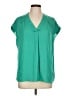 Maison d' Amelie Green Short Sleeve Blouse Size L - photo 1