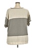 Max Studio Stripes Ivory 3/4 Sleeve T-Shirt Size 3X - photo 2