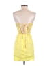 Unbranded 100% Polyester Yellow Cocktail Dress Size 4 - photo 2