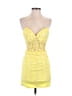 Unbranded 100% Polyester Yellow Cocktail Dress Size 4 - photo 1
