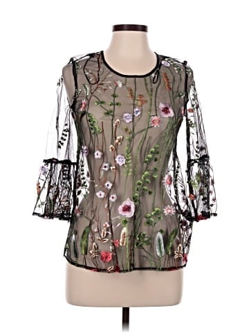 Solitaire 3/4 Sleeve Blouse (view 1)