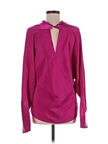 I.Magnin Long Sleeve Silk Top (view 2)