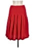 Valentino Solid Red Wool pleated midi skirt Size 6 - photo 1