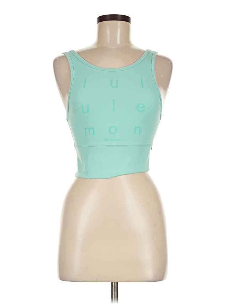 Pre-owned Lululemon Athletica Tube Top Teal Strapless Neckline Tops