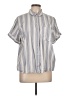 Universal Thread Stripes Gray Short Sleeve Button-Down Shirt Size L - photo 1