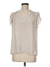 Ann Taylor 100% Polyester Ivory Short Sleeve Blouse Size M - photo 1