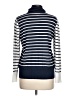 89th & Madison Stripes Blue Turtleneck Sweater Size L - photo 2