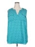 Worthington 100% Polyester Teal Sleeveless Blouse Size 2X - photo 1
