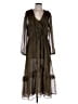 MNG 100% Polyester Brown Casual Dress Size 8 - photo 1