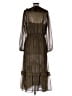 MNG 100% Polyester Brown Casual Dress Size 8 - photo 2