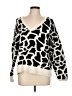Ann Taylor LOFT 100% Nylon Animal Print Ivory Pullover Sweater Size L - photo 1