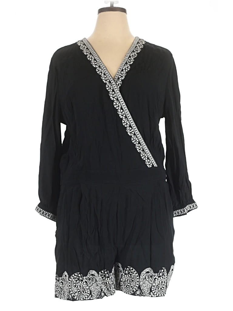 Pre-owned Ann Taylor Loft Romper In Black