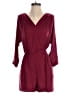 BCBGeneration 100% Polyester Solid Burgundy Romper Size 2 - photo 1