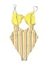 Unbranded Stripes Yellow One Piece Swimsuit Size XS (estimated) - photo 2