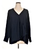Pleione 100% Polyester Black 3/4 Sleeve Blouse Size 1X - photo 1