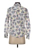 Talbots 100% Cotton Print Gray Long Sleeve Button-Down Shirt Size XS - photo 2