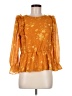Madewell 100% Polyester Gold 3/4 Sleeve Blouse Size M - photo 1