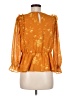 Madewell 100% Polyester Gold 3/4 Sleeve Blouse Size M - photo 2