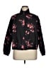 Shein Curve 100% Polyester Floral Black Track Jacket Size 16 Plus (2) - photo 1