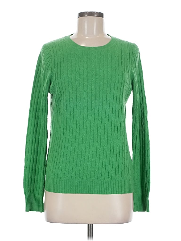 Pre-owned Jcrew Wool Pullover Sweater In Green