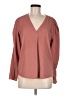 Express Burgundy Long Sleeve Blouse Size M - photo 1