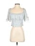 She + Sky Blue Short Sleeve Blouse Size M - photo 1