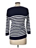 Pria 100% Cotton Stripes Blue Pullover Sweater Size L - photo 2