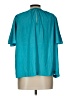 Rose + Olive Teal Short Sleeve Blouse Size L - photo 2