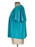 Rose + Olive Teal Short Sleeve Blouse Size L - photo 5