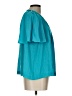 Rose + Olive Teal Short Sleeve Blouse Size L - photo 4
