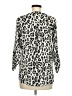 Entro 100% Rayon Animal Print Silver 3/4 Sleeve Blouse Size M - photo 2