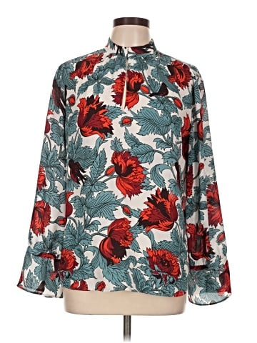 Ann Taylor Factory Long Sleeve Blouse (view 1)