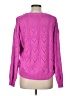 EXLURA 100% Acrylic Hearts Pink Pullover Sweater Size L - photo 2