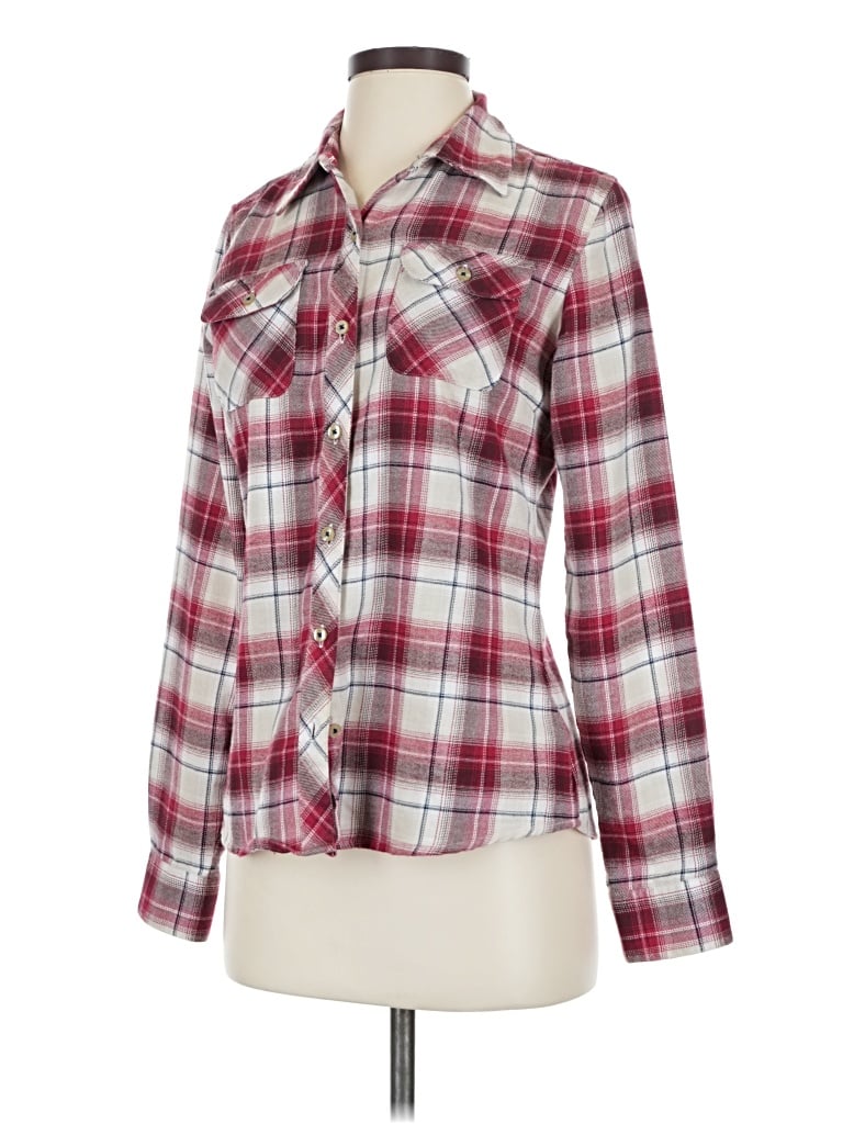 Pre-owned Marmot Long Sleeve Blouse In Burgundy