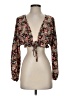 Shein Brown 3/4 Sleeve Blouse Size 2 - photo 1
