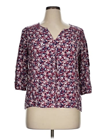 Bobeau 3/4 Sleeve Blouse (view 1)